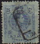 Stamps Spain -  ESPAÑA 1909 274 Sello Alfonso XIII 25c. Tipo Medallón Usado