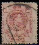 Stamps Spain -  ESPAÑA 1909 278 Sello Alfonso XIII 1p. Tipo Medallón Usado