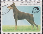 Stamps Cuba -  Perro - Dobermann