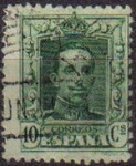Stamps Spain -  ESPAÑA 1922 314 Sello Alfonso XIII 10c. Tipo Vaquer Usado nº control al dorso