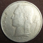 monedas de Europa - B�lgica -  1961 (Anverso)