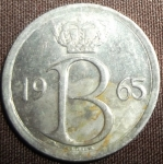 monedas de Europa - B�lgica -  1965 (Anverso)