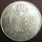 monedas de Europa - B�lgica -  1970 (Reverso)