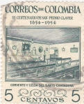 Sellos de America - Colombia -  Convento y celda del Santo-Cartagena