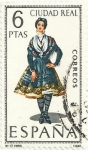 Stamps Spain -  TRAJES TÍPICOS REGIONALES. II GRUPO. Nº13 CIUDAD REAL. EDIFIL 1839