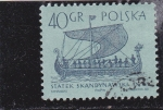 Sellos de Europa - Polonia -  Barco escandinavo