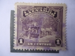 Stamps : America : El_Salvador :  Trapiche Indígena. Fabricación de La Panela.