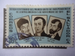 Stamps America - El Salvador -  Sesquicentenario del Primer Grito de Independencia de Centro América 5 de Noviembre de 1811.