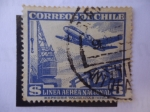 Stamps : America : Chile :  Correo Aereo de Chile-Línea Aerea Naconal.