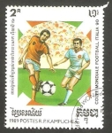 Stamps Cambodia -  Kampuchea - Mundial de fútbol Italia 90