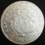monedas de America - Costa Rica -  1954 (Anverso)