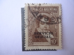 Stamps Argentina -  Bernardino de la Trinidad González Rivadavia 1780-1845.