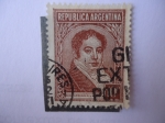 Stamps Argentina -  Bernardino de la Trinidad González Rivadavia 1780-1845.