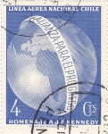 Stamps : America : Chile :  Homenaje a J.F. Kennedy