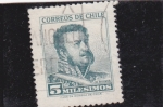 Stamps Chile -  M. Bulnes-presidente