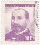 Stamps Chile -  Jorge Montt- presidente