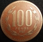 monedas de America - Chile -  1987 (Reverso)