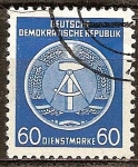 Stamps Germany -  Marca de servicio,circ/izq-DDR.