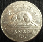 monedas de America - Canad� -  1980 (Reverso)