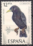 Stamps : Europe : Spain :  pajaros