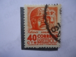 Stamps : America : Mexico :  Cabezas Colosales - Estado de Tabasco - La Venta-Arqueología-Cultura Olmeca.