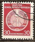Stamps Germany -  Marca de servicio,circ/izq-DDR.