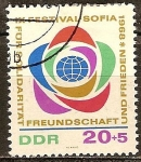 Stamps Germany -   IX Festival de Sofia, 1968 a la solidaridad de la amistad y la paz (DDR).