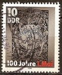 Stamps Germany -   	  100 años el 1 de mayo (DDR).
