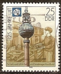 Sellos de Europa - Alemania -  125 años de la Unión Internacional de Telecomunicaciones (UIT) DDR.