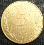 monedas de Europa - Francia -  1974 (Reverso)