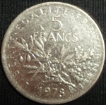 monedas de Europa - Francia -  1978 (Reverso)