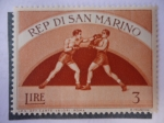 Stamps San Marino -  Olimpiadas de Cortina de ampezzo.