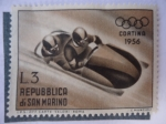 Stamps San Marino -  Olimpiadas de Cortina de ampezzo.