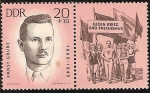 Stamps Germany -  Anti-fascistas - Atletas,Ernst Grube 1890-1945 (DDR).