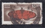 Sellos de Asia - India -  mariposa