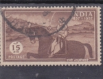 Sellos de Asia - India -  ginete a caballo