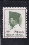 Sellos del Mundo : Asia : Indonesia : presidente Sukarno
