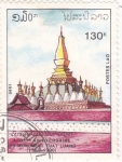 Sellos del Mundo : Asia : Laos :  templo budista That Luang