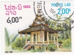 Sellos de Asia - Laos -  templo Ho Tay