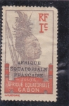 Stamps : America : Gabon :  indígena