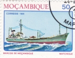 Sellos del Mundo : Africa : Mozambique : barco de mozambique-Matchedje