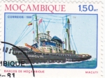 Sellos del Mundo : Africa : Mozambique : barco de mozambique- Macuti