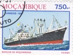 Sellos del Mundo : Africa : Mozambique : barco de mozambique
