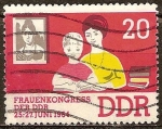 Stamps Germany -  Congreso de las Mujeres de la DDR 27 de 25 de junio de 1964.