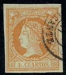 Stamps : Europe : Spain :  isabel ll
