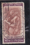 Stamps India -  escultura medieval