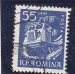 Stamps Romania -  camión oruga