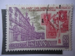 Stamps Spain -  50 Aniversario del Mercado Filatélico  - Plaza Mayor-Madrid