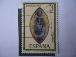 Stamps Spain -  Navidad 1975 - La virgen y el Niño - Navarra.