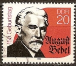 Sellos de Europa - Alemania -  150a Aniv nacimiento de August Bebel (político) DDR.